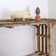 Vintage Decorative Cast Iron Pine Cone on Wooden Base
