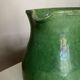 Etienne Noël pitcher vase in Dieulefit green glazed earth 1940