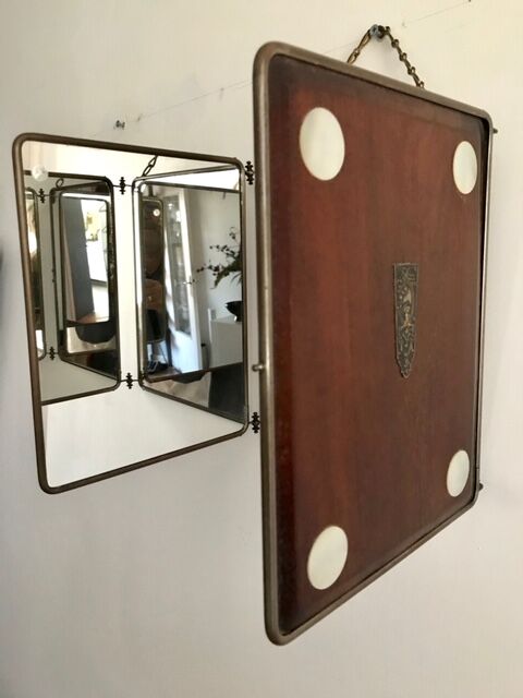 Barber's mirror 3 pans 1900 76x30cm