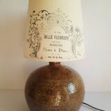 Lampe à poser en grès pyrité Guy Baudat vintage