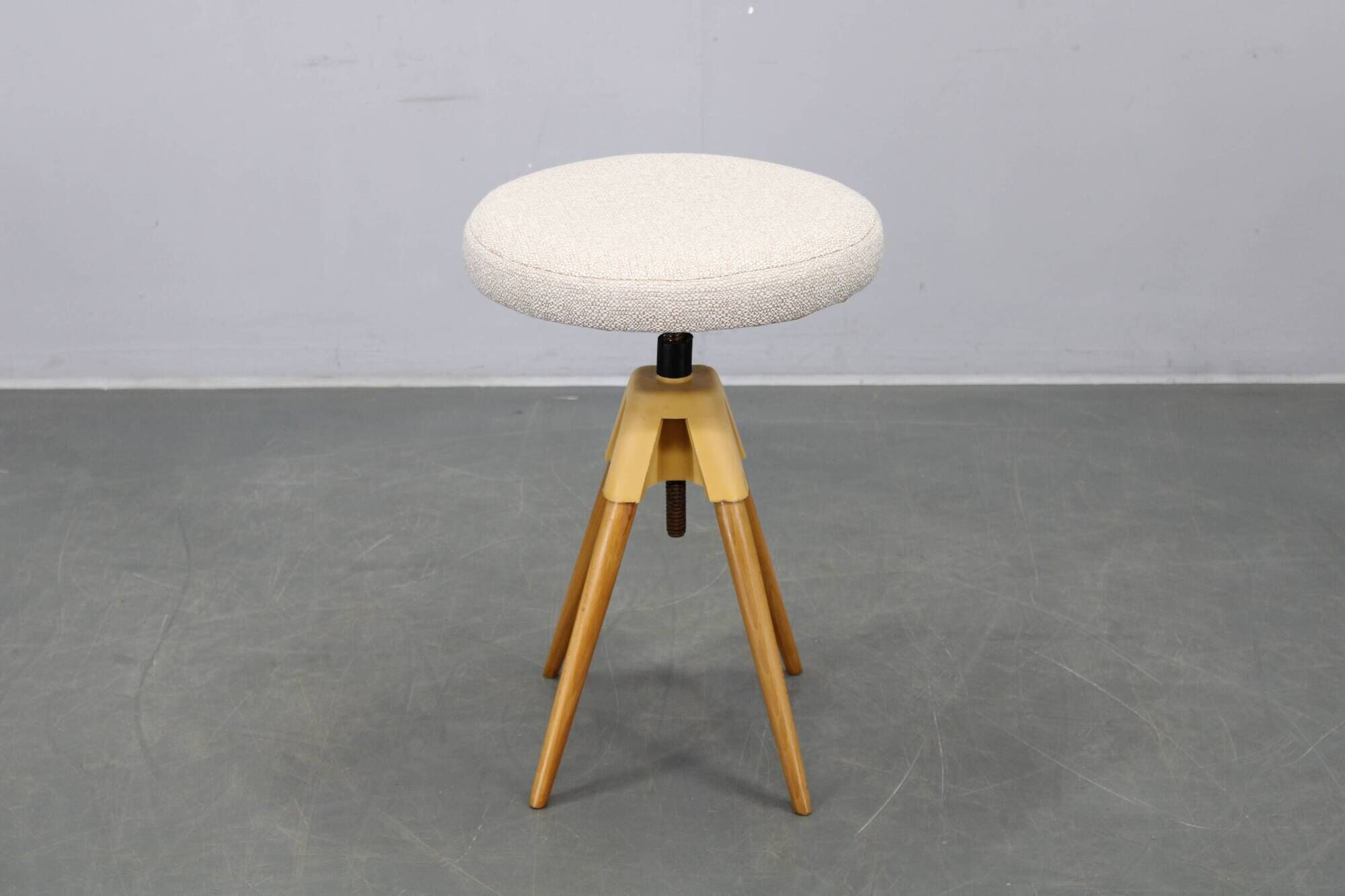 Mid-century swivel piano stool, Czechoslovakia, 1970s