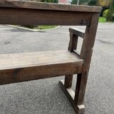 Old pegged oak church bench