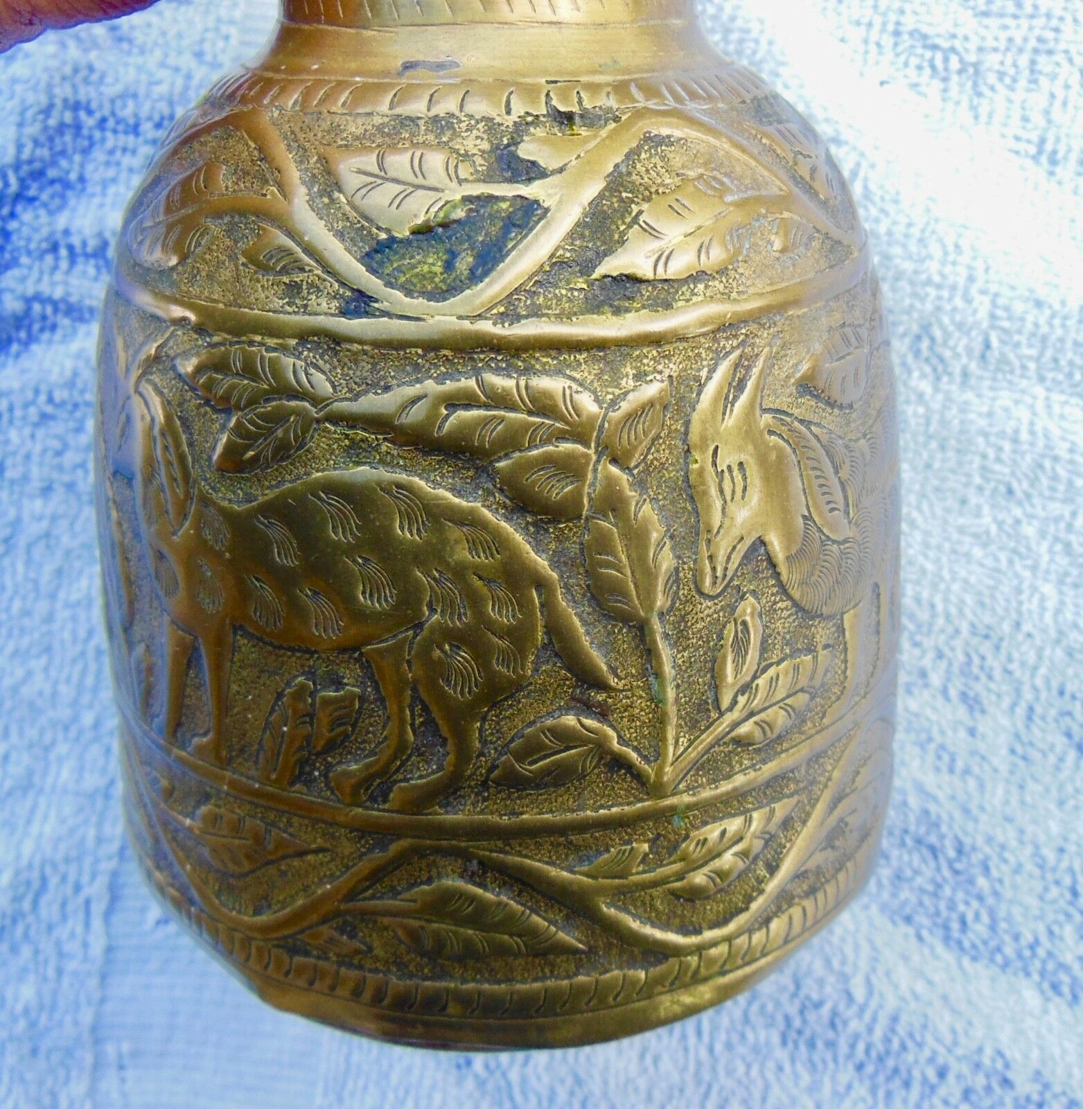 Copper pourer persian qajar calligraphy -islamic art