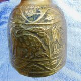 Copper pourer persian qajar calligraphy -islamic art