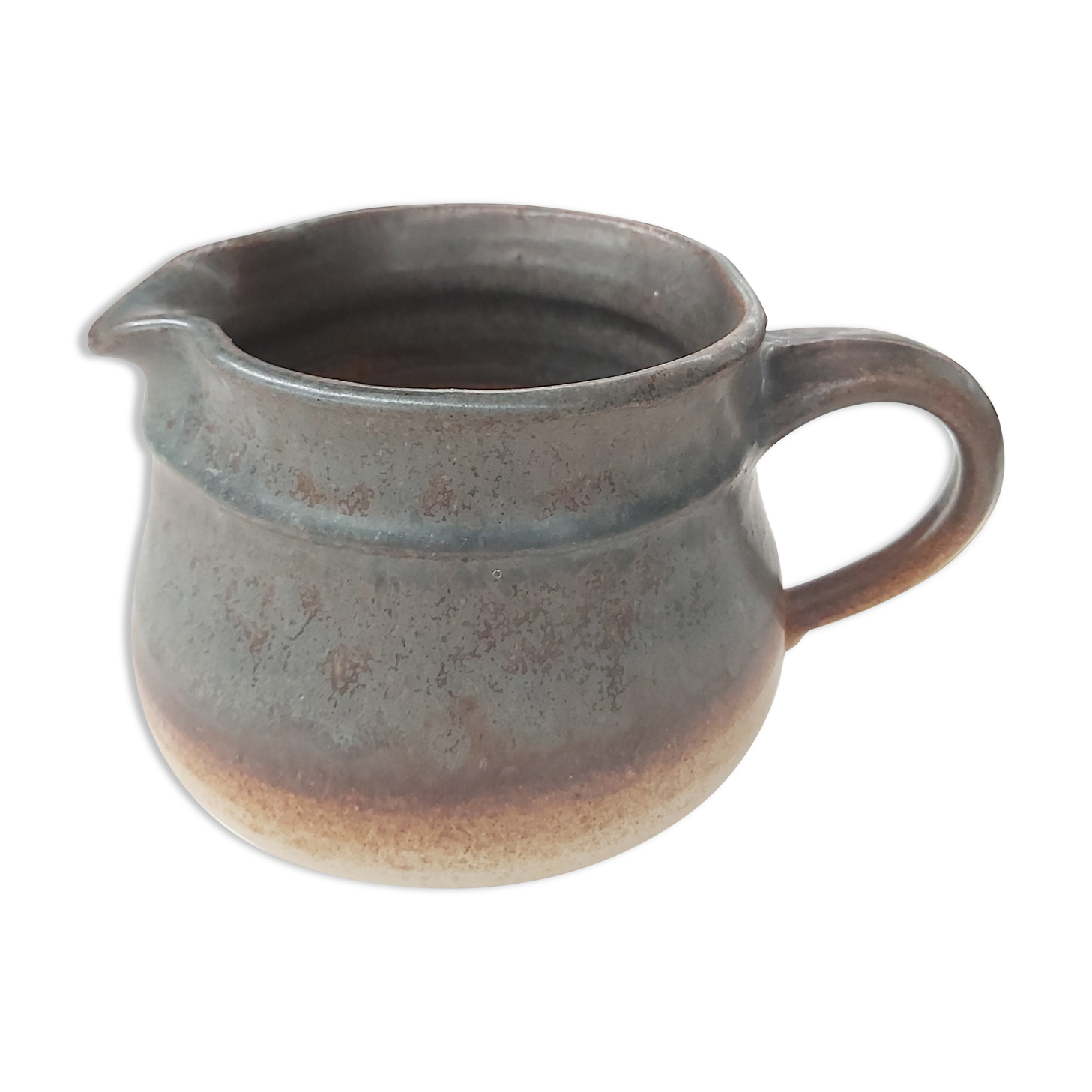 Enamelled stoneware pitcher
