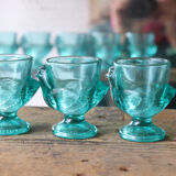5 opaline glass egg cups – chick decoration from Arques glassworks