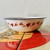 Old Bumper Harvest enameled sheet metal basin - Made in China