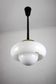 White and gold Space Age pendant lamp by Harvey Guzzini for Meblo, 1970s