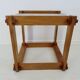 Scandinavian bedside table or side table in pine and smoked glass, 1980