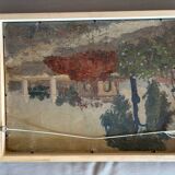 Huile sur bois Baie en Méditerranée