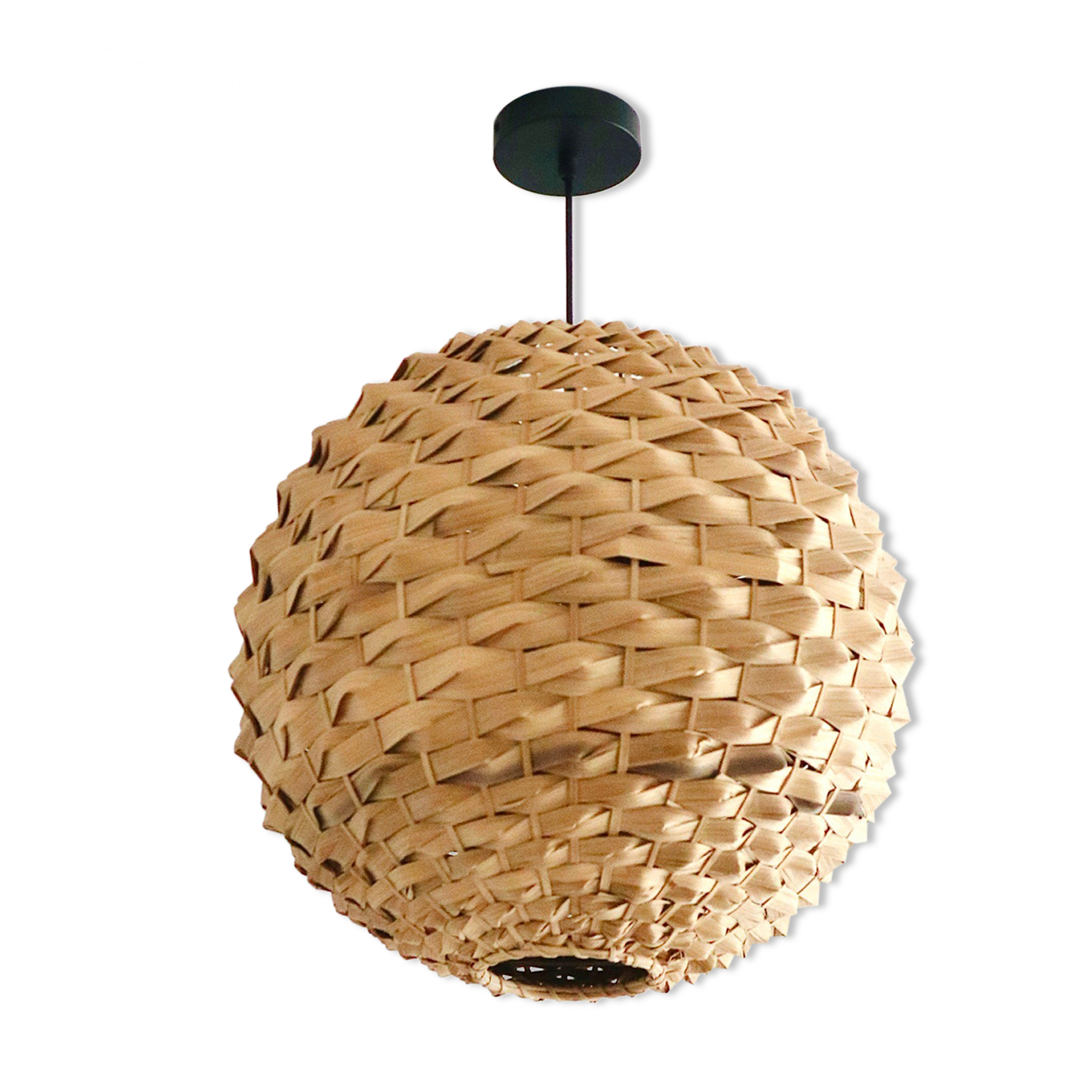 Braided palm ball suspension