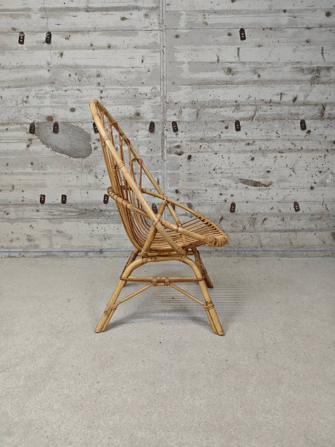 Fauteuil vintage en rotin