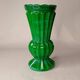 Vase en verre malachite bohémien tchèque