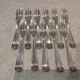 11 silver-plated metal cake forks Boulenger Betty