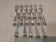 11 silver-plated metal cake forks Boulenger Betty