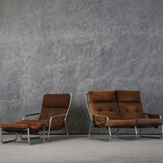 Mid-century armchair and sofa set by Gillis Lundgren Ikea Sweden 1970s