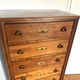 Chiffonnier Art déco à six tiroirs en bois vers 1930