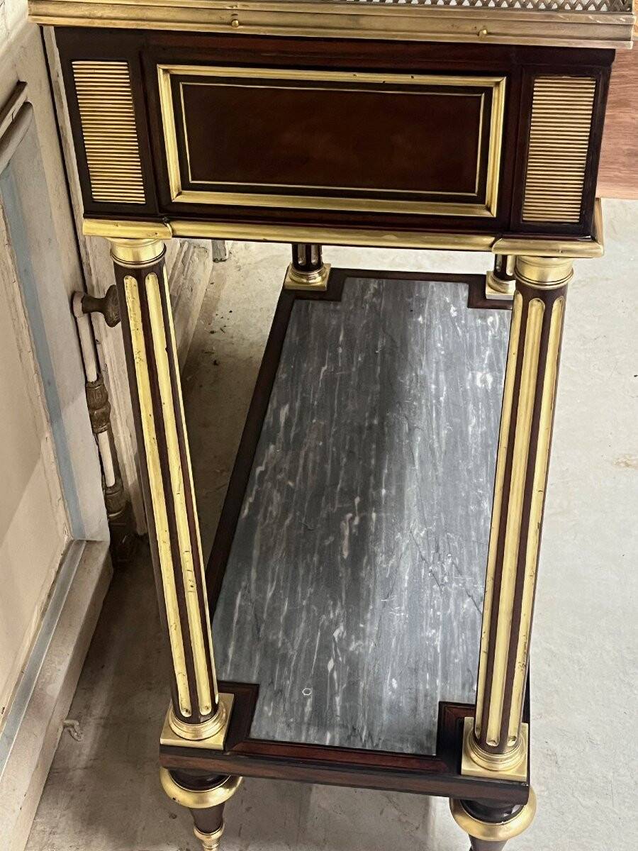 Small mahogany console table, Louis XVI period