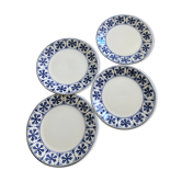 Lot de 4 assiettes en céramique vintage