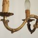 French Vintage Mid Century Bronze 5 Light Traditional Style Chandelier