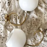 Pair of opaline wall lights from the 1960s