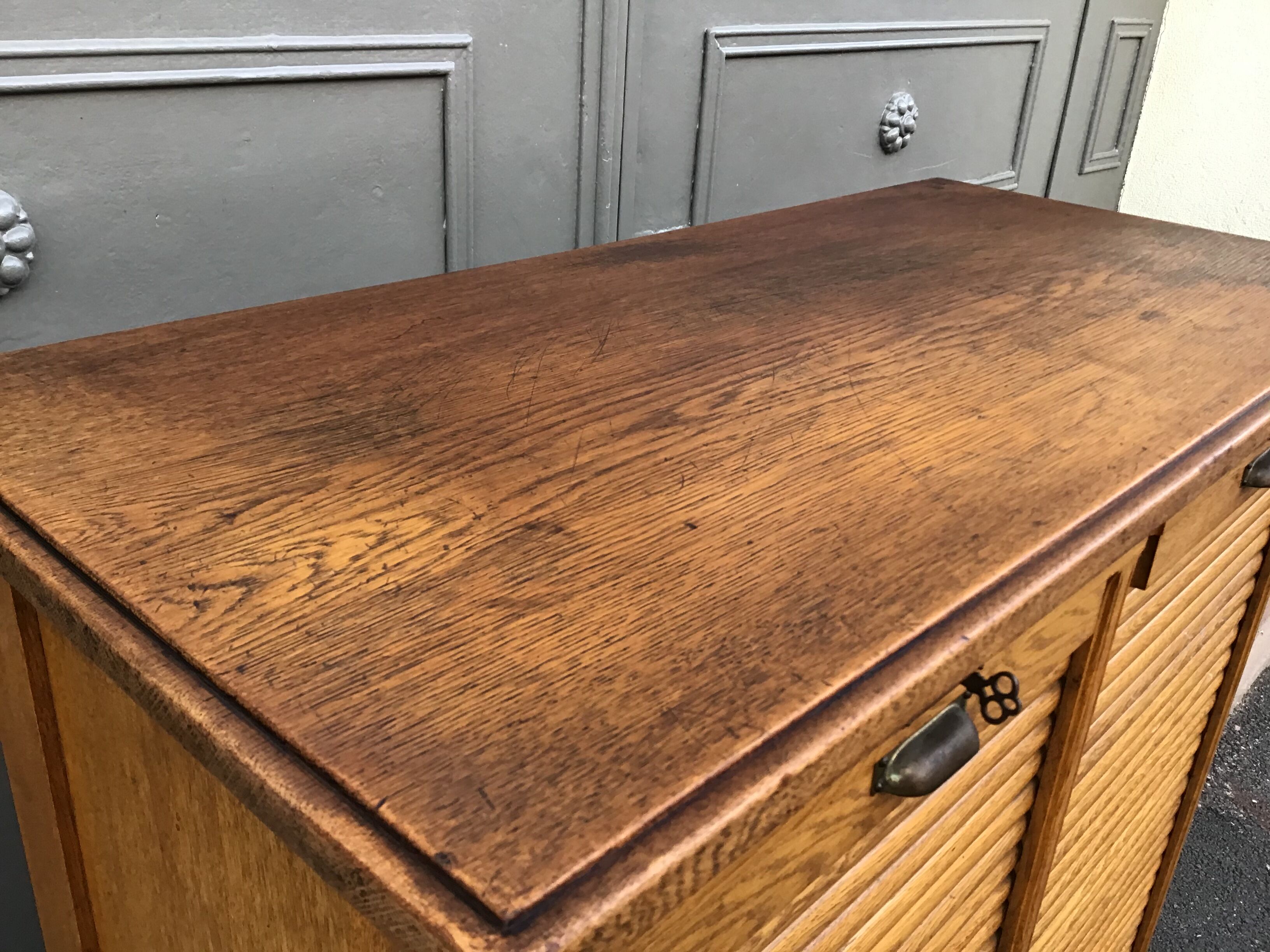 Furniture notary sliding curtain binder 1950s