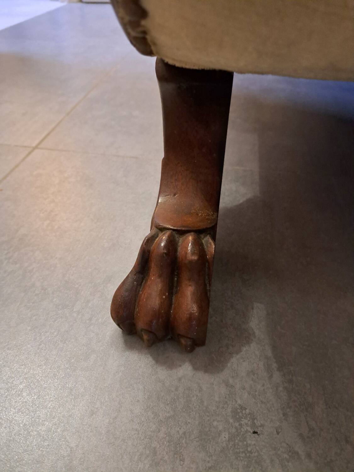 Restoration period mahogany sofa