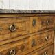 Transitional jump commode in walnut with marble top - 1950s