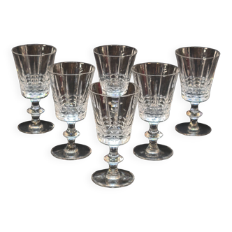 6 verres a porto en cristal cristallin taillé bayel