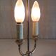 Two-bulb bouillotte lamp in brass and gilded metal - mid 20th century