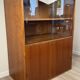 Teak furniture — sliding display cabinet + drop-down door