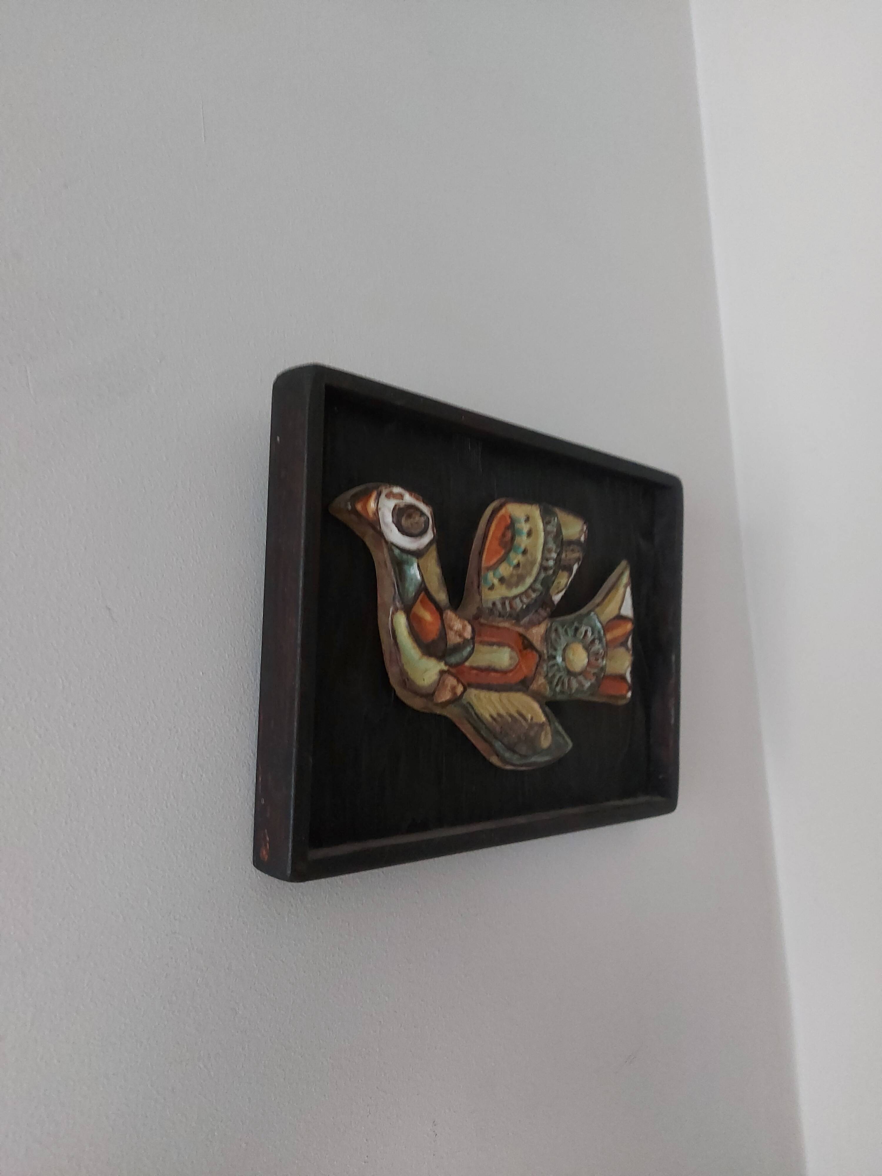 Plaque , ceramic roland zobel , the cyclades , anduze