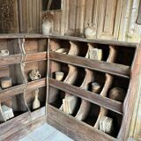 Ancien meuble grainetier d’angle ( 2 parties)