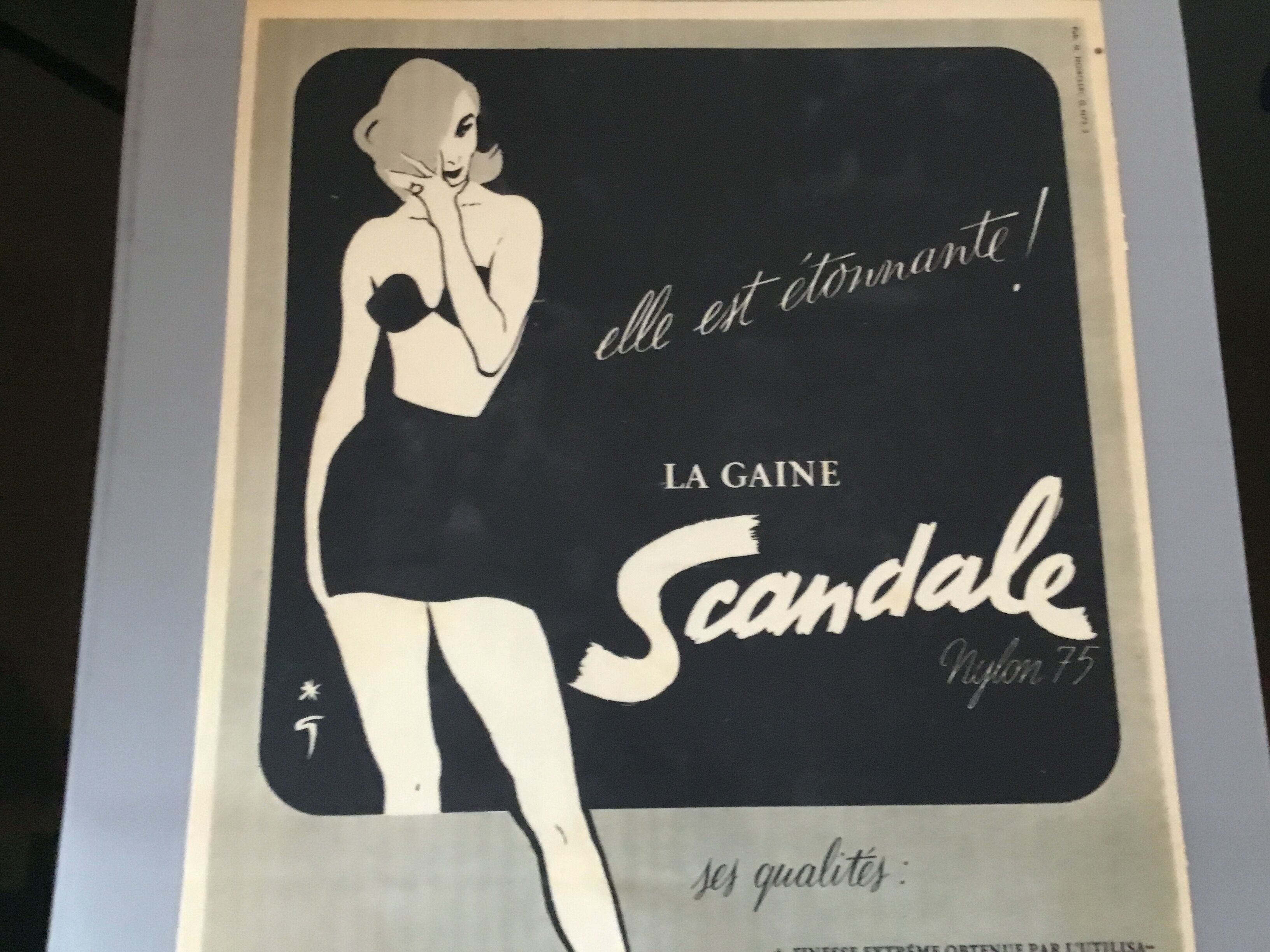 Vintage advertising to frame scandal