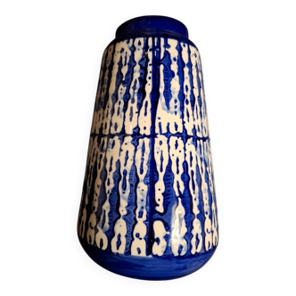 Contemporary blue ceramic vase
