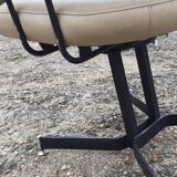 Pair of vintage swivel armchairs design xxeme