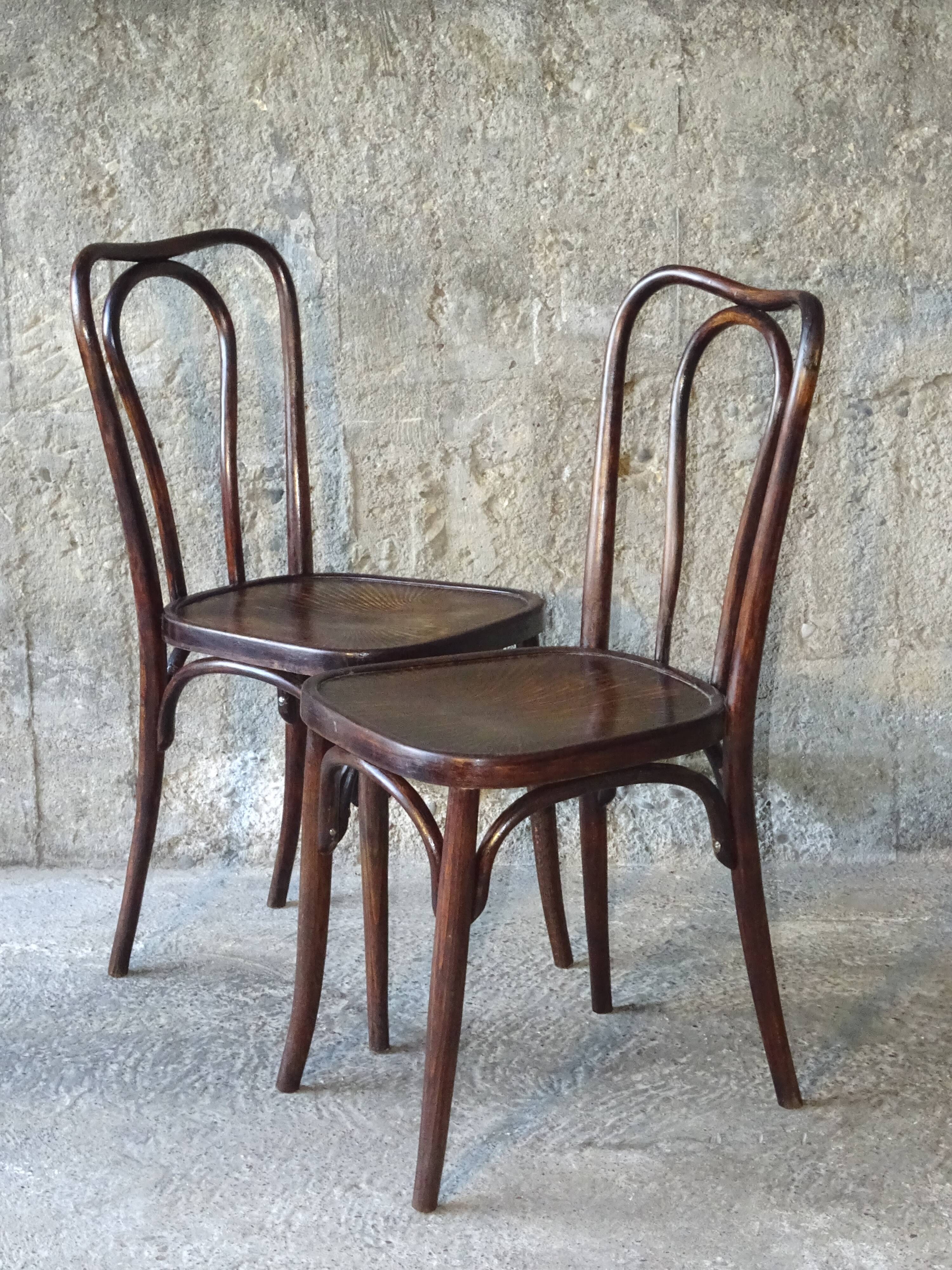 Horgen  Glarus  bistro chair seat wood Switzerland 1920