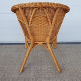 Old 50s 60s chair in Bamboo, Rotin and Vintage Osier