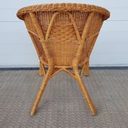 Fauteuil ancien années 50 60 en bambou rotin et osier vintage