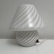 Murano mushroom lamp Italy vintage spiral decor glossy white dlg ven