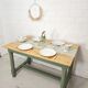 Table de ferme pieds kaki