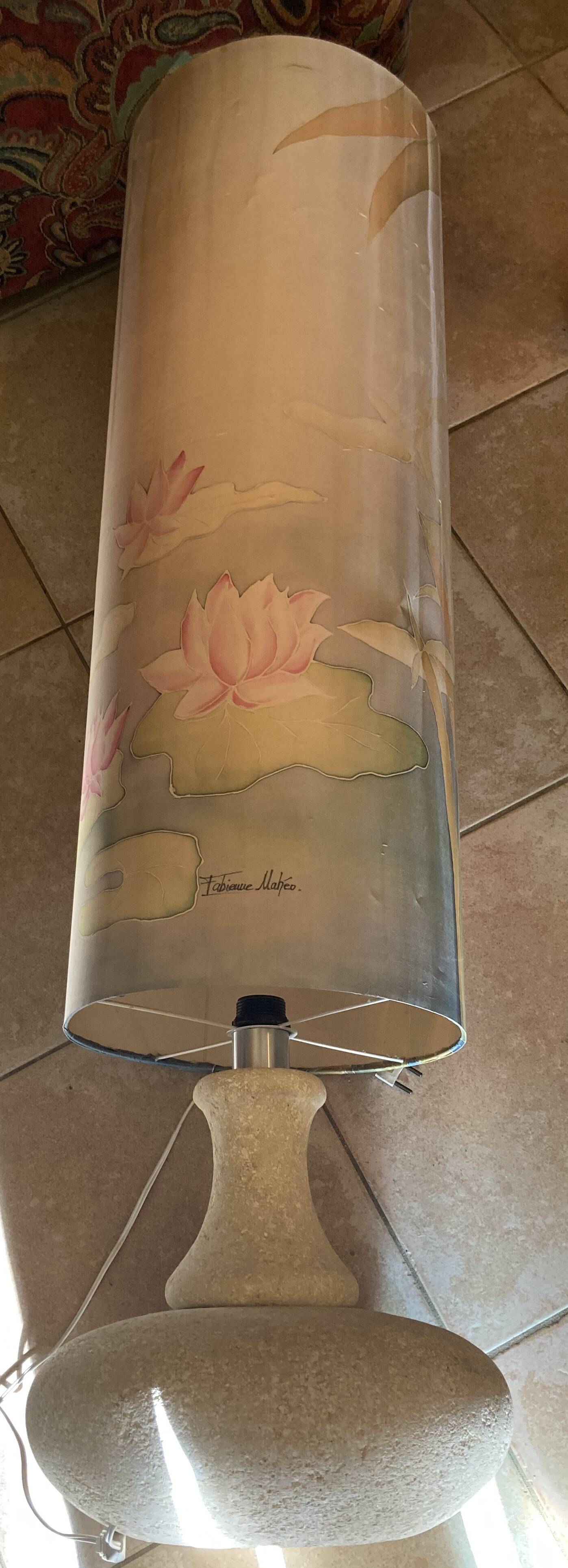 Stone lamp, dlg by albert tormos, arsène galisson, size xxl, approximately 20 kg