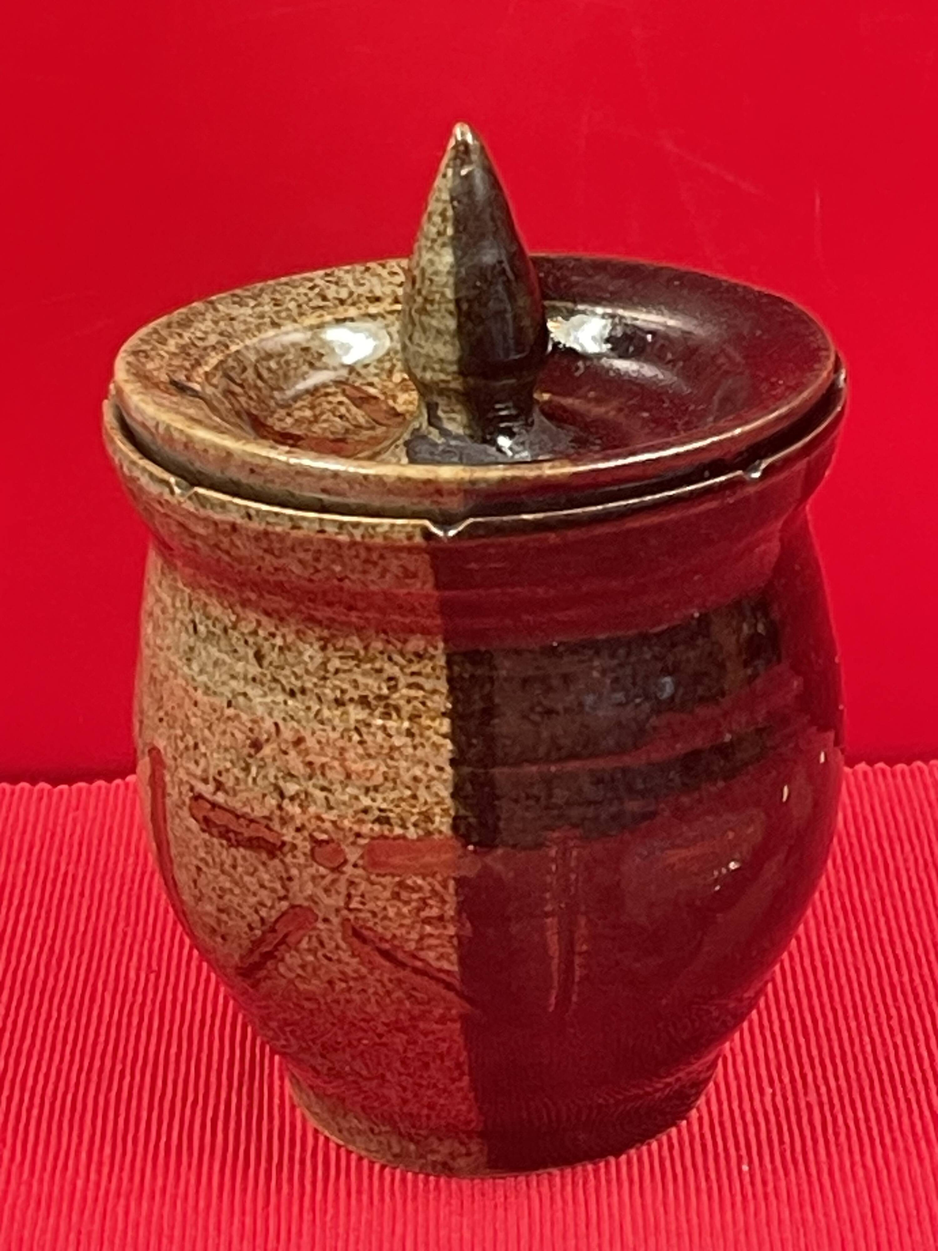 contemporary ceramic, 20th century, tobacco pot, signature to be identified