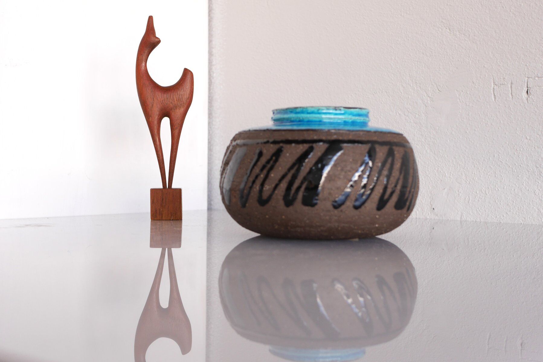 Mid-century modern studio art ceramic vase by Inger Persson for Rörstrand, Sweden, 1970s