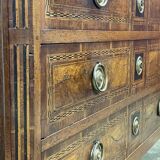 Louis XVI period chest of drawers in walnut, oak and fir, 18th century