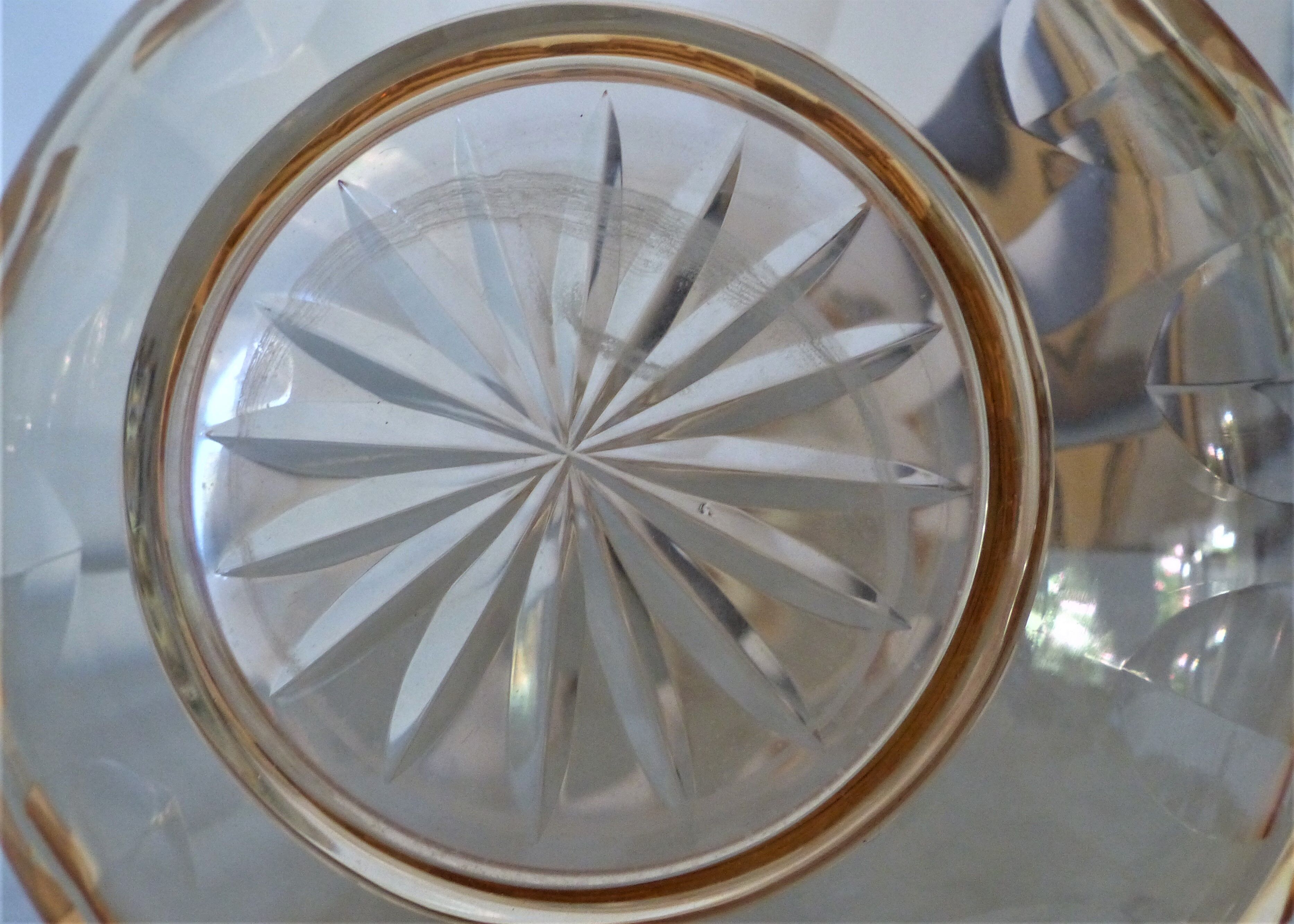 Amber crystal carafe