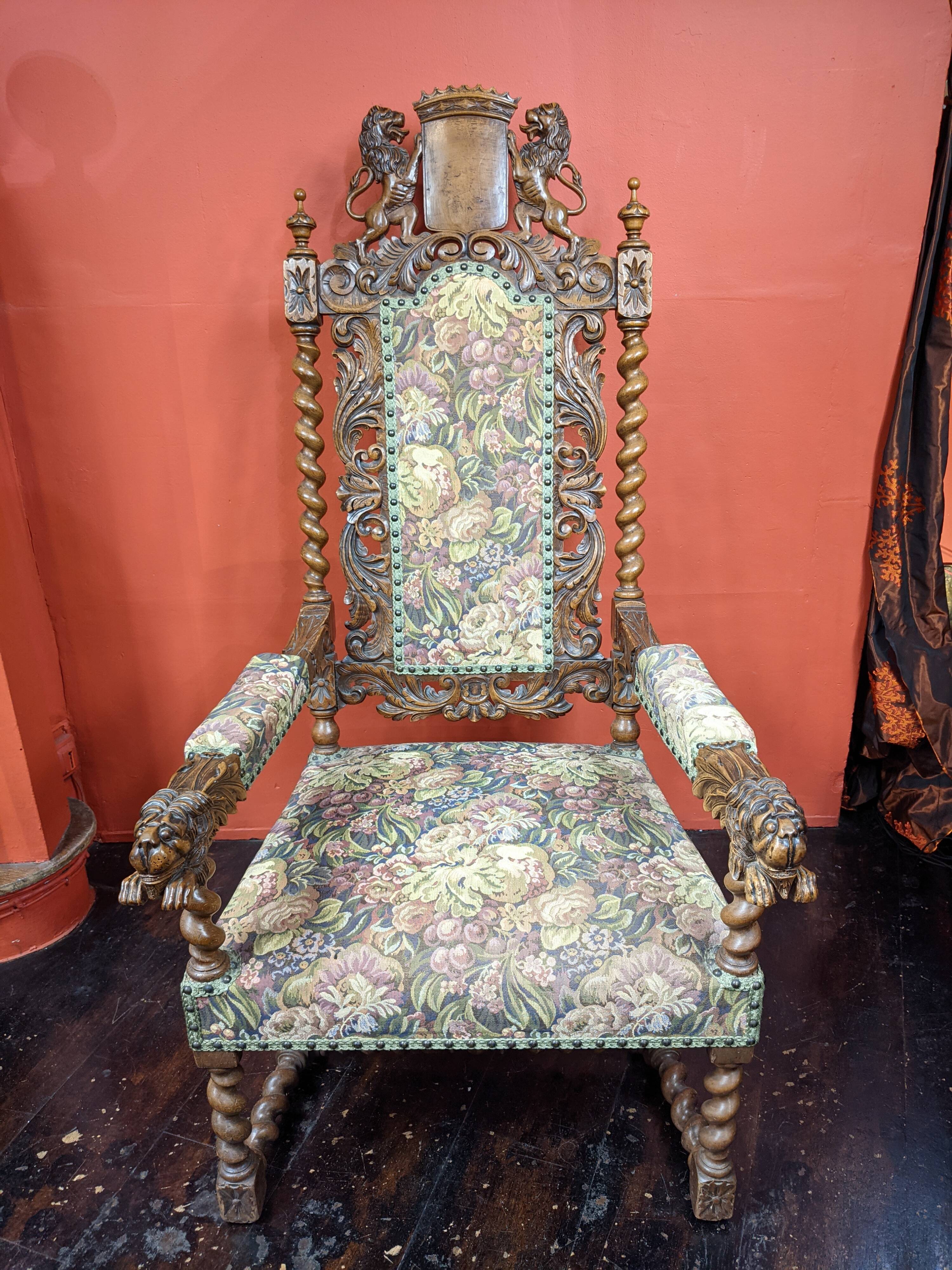 Neo-baroque armchair, circa 1880