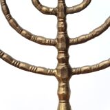 Menorah candle holder in brass or bronze, 60s