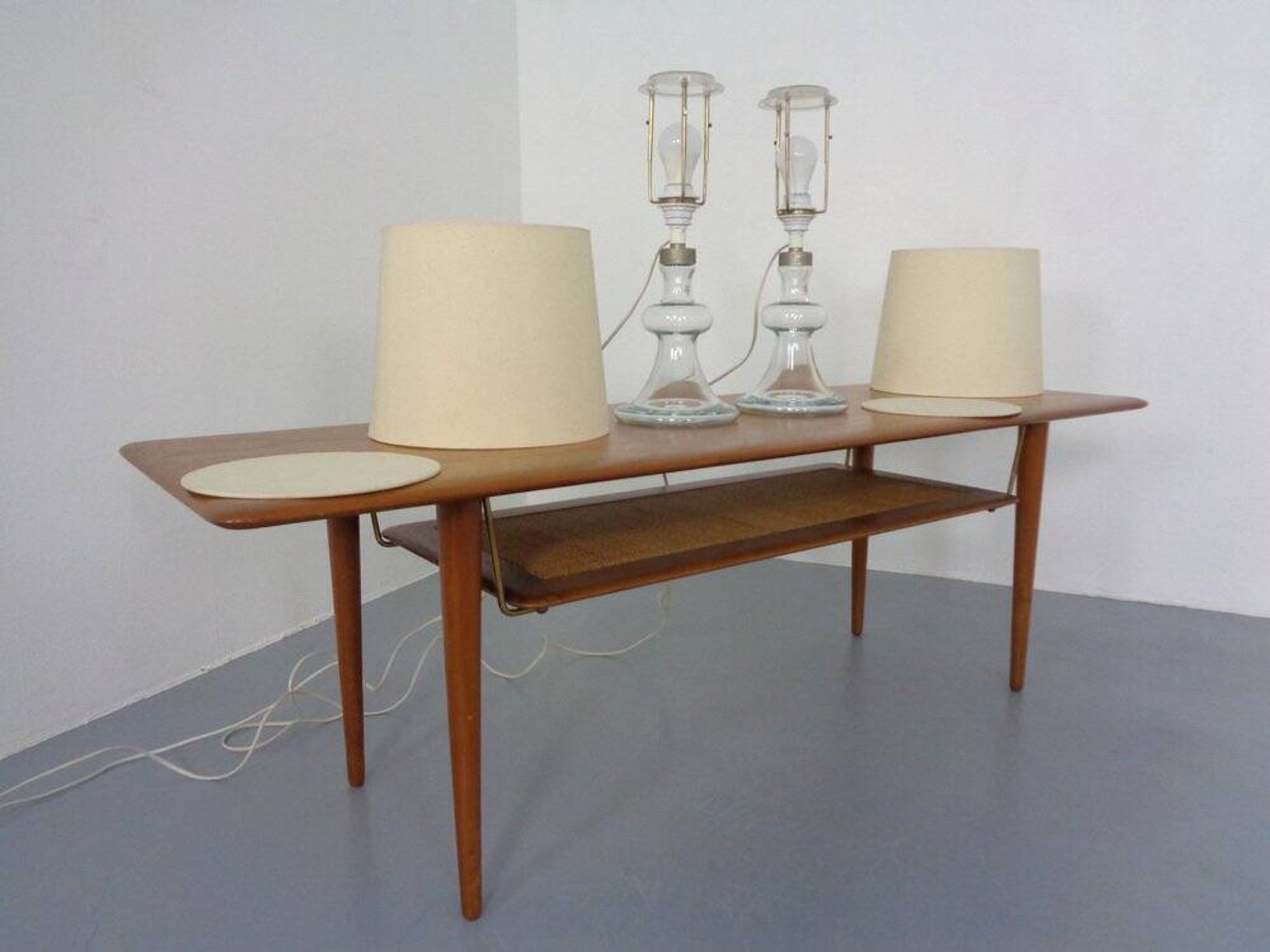 Glass table lamps by Michael Bang for Holmegaard, 1970s, set of 2.