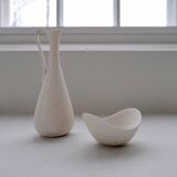 Group of 6 white and grey Midcentury Modern vessels Rörstrand Sweden 1950